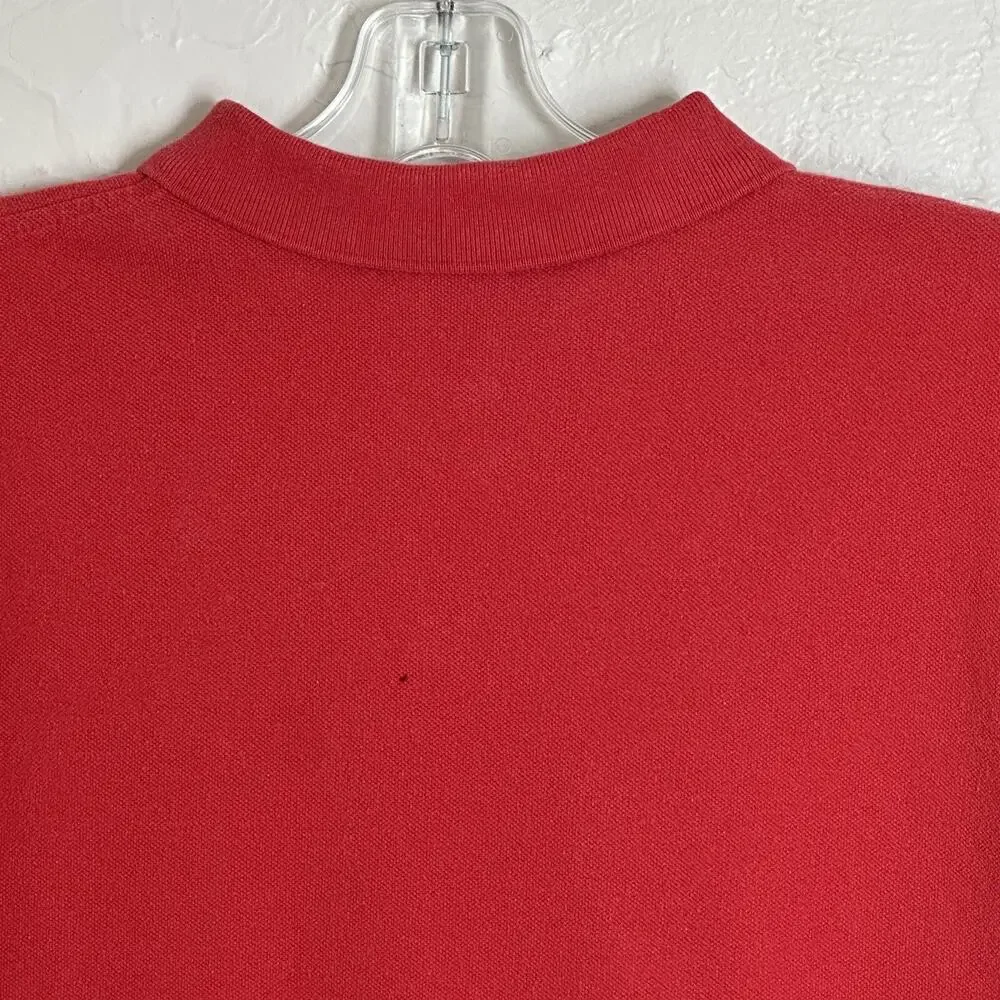 US Polo Assoc Shirt Men M Red Cotton Short Sleeve Collared Pullover